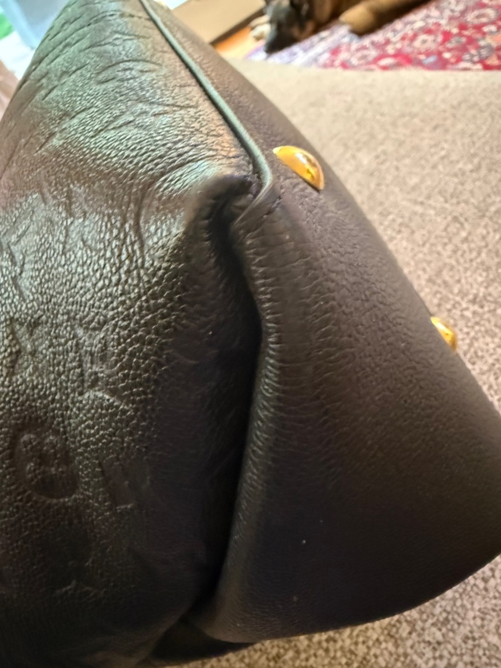 LOUIS VUITTON BLACK MAIDA HOBO BAG w/ VIOLET BLUE INTERIOR-NOW on SALE! - Picture 16 of 16